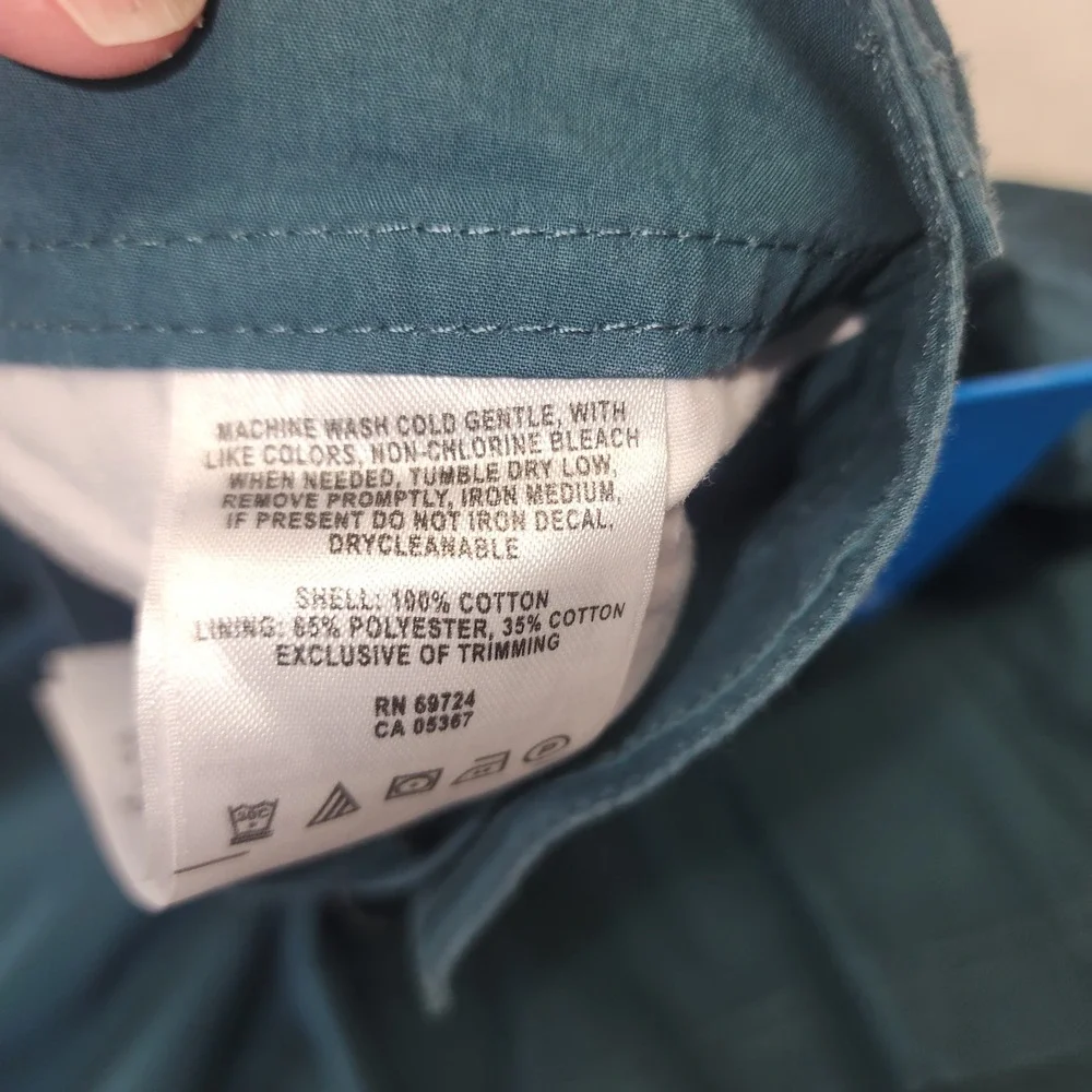 Columbia‎ Washed Out Shorts Mens 38 Teal Blue Green Cotton Chino 8 Inseam AM4471